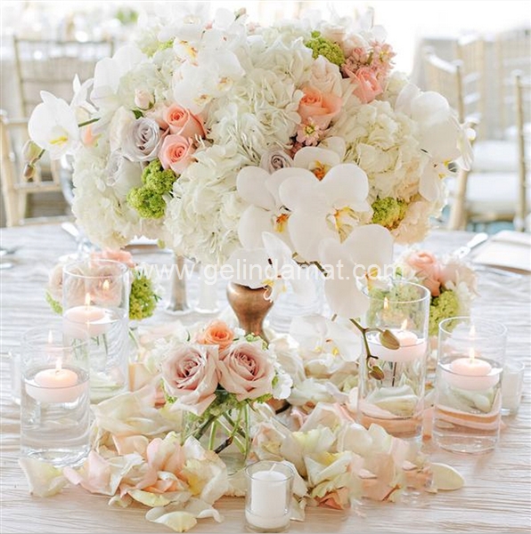 Dodia Events-Pastel renkli çiçekli düğün organizasyon - masa süslemeleri